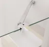 A close-up view of a glass shower door hinge and bracket system. Produktbild-Vorschau