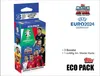 A product box for Topps Match Attax Euro 2024 trading cards, featuring images of football players and tournament branding. Produktbild-Vorschau