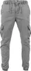 A pair of gray cargo jogging pants shown from the front. Produktbild-Vorschau