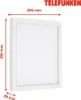 A white LED panel light with dimensions indicated. Produktbild-Vorschau