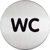 Durable 4907 23 PICTO "WC", 83 mm Durchmesser, metalická Náhľad obrázku produktu 1