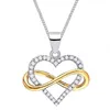 Herz Unendlichkeit Halskette Gold I Echtsilber Infinity Geschenkidee I 45cm Produktbild-Vorschau