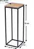 DanDiBo Flower Stool Metal Wood Black Angular 70 cm Flower Náhled obrázku produktu 2