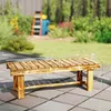 Outsunny Gartenbank Holzbank rustikal Massivholz für 2 Produktbild-Vorschau 3