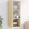 vidaXL Armadio a muro con ante in vetro rovere Sonoma Anteprima dell’immagine prodotto 2