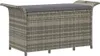 vidaXL Záhradná lavica s vankúšom sivá 116x46x57 cm Poly Náhľad obrázku produktu 1
