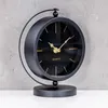 Tischuhr H20cm Schwarz Gold Metall Vintage Retro Metalluhr Produktbild-Vorschau 6