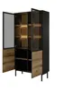BETTSO Hohe verglaste Vitrine mit LED-Beleuchtung Glas Produktbild-Vorschau 2