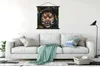 MuchoWow® Textilposter Tiger - Blumen - Kleidung 90x90 cm Produktbild-Vorschau 3