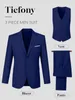 Herren Anzug 3-teilig Slim Fit formelle Business Hochzeit 2 Produktbild-Vorschau 4