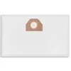A white vacuum cleaner bag with a brown cardboard connector. Voir les images du produit