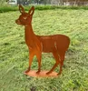 Stehendes REH 80x62cm Edelrost Gartendeko Rost Metall Produktbild-Vorschau 2