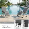 Chaise longue pliable CLOUD réglable en continu - gris Voir les images du produit 4