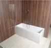 Aqualine VILMA Wannenabtrennung 600mm, Chrom, Klarglas Produktbild-Vorschau 3