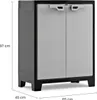 Keter Niedriger Lagerschrank Titan Schwarz und Grau 100 cm Produktbild-Vorschau 11