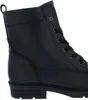 Close-up side view of a black leather boot. Produktbild-Vorschau