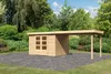 Karibu Gartenhaus Gerätehaus Askola 5 im Set  mit Anbaudach Produktbild-Vorschau 1