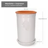 Ton-Weinkühler + Untersetzer weiß lasiert Ø 12,5 cm H 21 cm Produktbild-Vorschau 6