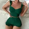 Pyjama - Damenunterwäsche-Set - Nachthemd mit Shorts - mit Produktbild-Vorschau 3