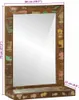 vidaXL Specchio da bagno con mensola marrone in legno Anteprima dell’immagine prodotto 7