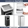 DELUKE® Standaschenbecher für Draußen 36L - Stahl Produktbild-Vorschau 5