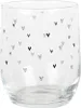 Clayre & Eef Wasserglas 300 ml Transparant Glas Herzen Produktbild-Vorschau 2