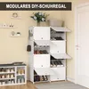 WOLTU Schuhregal mit 8 Fächern, Schuhaufbewahrung für 32 Produktbild-Vorschau 2