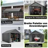 XINZI Garagenzelt Carport Zeltgarage Winterfest, Aluminium  Produktbild-Vorschau 5