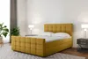 Boxspringbett Schlafzimmerbett SENON 180x220cm Stoff Gelb Produktbild-Vorschau 1
