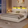 KIMENICH Lit rembourré avec éclairage LED, 140 x 190 cm Voir les images du produit 5