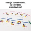 Drevené tangramové puzzle pre deti – farebná sada v kovovej Náhľad obrázku produktu 4