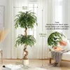 Kunstpflanzen Ficus Benjamini Ficusbaum mit Topf 150 cm – Produktbild-Vorschau 2