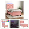 The Living Store Boxspringbett mit Matratze & LED Rosa Produktbild-Vorschau 9