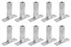 A set of ten metal handrail supports arranged in two rows on a white background. Anteprima dell’immagine prodotto