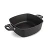 A black square casserole dish with two handles is shown against a white background. Náhled obrázku produktu