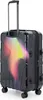 A black suitcase with a colorful, abstract design on its side, shown from a three-quarter view. Náhled obrázku produktu
