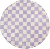 Volero - Rund Retro Teppich - Gambit Lila Weiß - Ø 200 cm - Produktbild-Vorschau 2