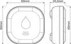 Technical drawings of a product with dimensions indicated. Produktbild-Vorschau