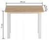Stół do jadalni 70 x 100 cm kolor biały i dąb złoty craft Podgląd zdjęcia produktu 4