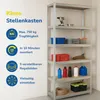 Kinzo Holzregal Edelstahl 5 Böden 750 kg 75 x 30 x 172 cm Produktbild-Vorschau 2