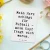 Mr. & Mrs. Panda Postkarte Spruch Fußball Liebe - Weiß - Produktbild-Vorschau 2