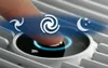 A close-up of a finger interacting with a touch-sensitive control panel, featuring illuminated icons representing different functions. Podgląd zdjęcia produktu