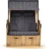 Strandkorb Ostsee 2-Sitzer 120cm breit in beige anthrazit Produktbild-Vorschau 2