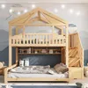 Kinder-Etagenbett 90x200 + 140x200 cm im Haus-Design mit Produktbild-Vorschau 11