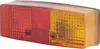 A rectangular vehicle tail light with separate red and yellow sections, shown against a white background. Anteprima dell’immagine prodotto