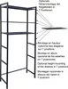 Waschmaschinenregal 64x26x185cm Schwarz Standregal Produktbild-Vorschau 3