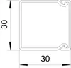 OBO Bettermann Vertr Wand+Deckenkanal 30x30mm,PVC Produktbild-Vorschau 3