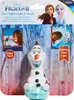 The image shows the packaging of a Disney Frozen II Olaf 2-in-1 Night Light & Torch. The packaging features images of the characters Anna and Elsa, as well as a child using the torch and a child sleeping with the night light. The product itself, Olaf, is p Produktbild-Vorschau