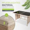 Juskys Polyrattan Lounge Manacor - Sofa, Tisch, Hocker & Produktbild-Vorschau 3