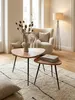 Industrial Style Beistelltische, 2er Set aus Holz und Produktbild-Vorschau 2
